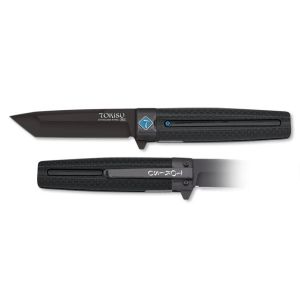 Navaja Tokisu 25019 con hoja de Acero Inoxidable D2 de 9,2 cm y empuñadura de Goma Antideslizante de 11,4 cm.