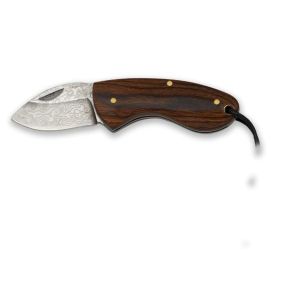 Navaja Albainox 25022 con hoja de acero 3Cr13Mov de 4 cm y empuñadura de Madera roja de 7 cm.