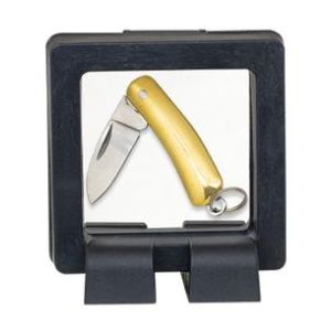 Navaja Dije con hoja de acero 3Cr13MoV de 2.50 cm y empuñadura de Latón de 3.90 cm