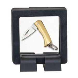 Navaja Dije con hoja de acero 3Cr13MoV de 1.90 cm y empuñadura de Latón de 2.90 cm