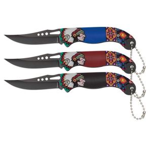 Navaja Albainox Indios 25066 con hoja de acero 3Cr13Mov de 6,7 cm y empuñadura de ABS de 9 cm.