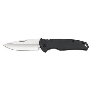 Navaja Albainox 25090 con hoja de acero 3Cr13Mov de 7,3 cm y empuñadura de Aluminio Negro de 9,6 cm.