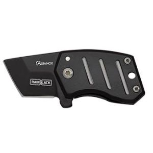 Navaja Albainox Rainblack 25096 con hoja de acero 3Cr13Mov de 2,8 cm y empuñadura de Acero / Rainblack de 4,9 cm.
