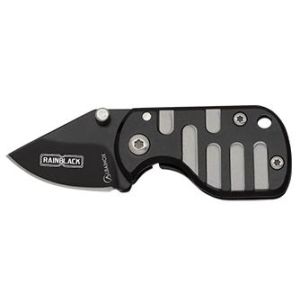 Navaja Albainox Rainblack 25098 con hoja de acero 3Cr13Mov de 3,1 cm y empuñadura de Acero / Rainblack de 4,9 cm.