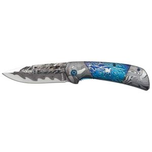 Navaja Albainox 25127 con hoja de acero 3Cr13Mov de 8,5 cm y empuñadura de Acero de 11,5 cm.