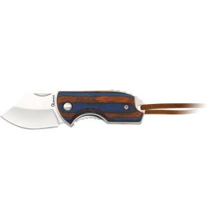 Navaja Albainox 25152 con hoja de acero Inoxidable de 4,5 cm y empuñadura de estamina/Azul-Rojo de 6,5 cm.