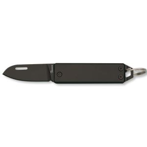 Navaja Albainox 25188 con hoja de acero 3Cr13Mov de 4,3 cm y empuñadura de Acero Negro de 6,7 cm.
