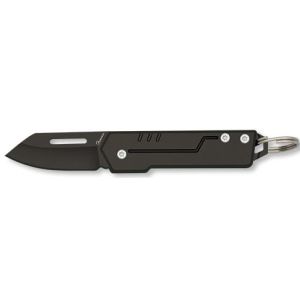 Navaja Albainox 25191 con hoja de acero 3Cr13Mov de 4 cm y empuñadura de Acero Negra de 7 cm.