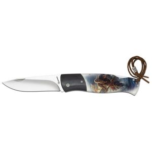 Navaja Albainox Vikingo 25233 con hoja de Acero Inox de 8,3 cm y empuñadura de Acrílico de 11 cm.