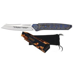 Navaja Tokisu 25287 con hoja de acero 7Cr17Mov de 8 cm y empuñadura de Micarta de 10,8 cm.