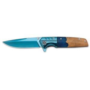 Navaja Albainox 25317 con hoja de Acero Inox de 9 cm y empuñadura de Olivo y acrílico de 12 cm.