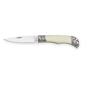 Navaja Albainox 25349 con hoja de Acero Inox de 7,9 cm y empuñadura de Acrílico, color hueso de 9,7 cm.