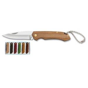 Navaja Albainox 25360 con hoja de Acero Inox de 6,9 cm y empuñadura de Madera colores surtidos de 9,1 cm.