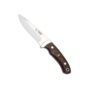 Cuchillo Cudeman 290-R hoja de acero MoVa 1.4116 de 11 cm con empuñadura de estamina roja de 11,5 cm