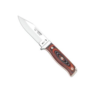 Cuchillo Cudeman 295-W MT-1 hoja de acero Böhler N-695 de 11 cm y empuñadura de micarta naranja y negra de 11,5 cm