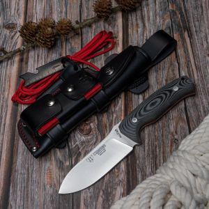 Cuchillo Cudeman 298-MC FAB I "el original" hoja de acero Böhler N-695 de 11 cm y empuñadura de micarta negra de 12,5 cm