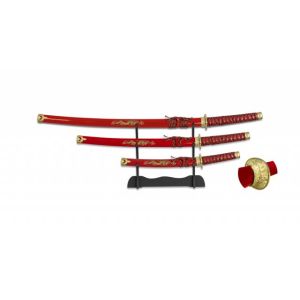 Set 3 Katanas Tole10.Peana. 29/49/70 cm 31515-RO Albainox.