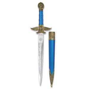 Cuchillo Decoración Tole10 Clásica 31972 con hoja de acero 3Cr13Mov de 24 cm y empuñadura de Zamak / Azul de 13,5 cm.