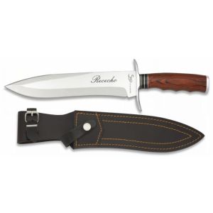 Cuchillo Deportivo Albainox Rececho 32078 con hoja de acero 7Cr17Mov HRC 56-58 de 24 cm y empuñadura de estamina / Roja de 13 cm.