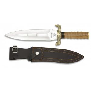 Cuchillo Deportivo Steel 440 Rehala 32082 con hoja de acero 7Cr17Mov HRC 56-58 de 23,5 cm y empuñadura de Olivo de 14,5 cm.