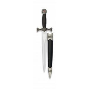 Cuchillo Decoración Tole10 32306 con hoja de acero 3Cr13Mov de 23 cm y empuñadura de ABS - Zamak de 13,7 cm.