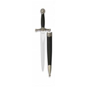 Cuchillo Decoracion Tole10 32307 con hoja de acero 3Cr13Mov de 23,8 cm y empuñadura de ABS - Zamak de 13,5 cm.