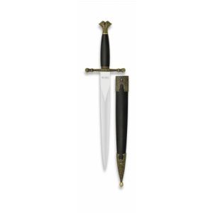 Cuchillo Decoracion Tole10 32309 con hoja de acero 3Cr13Mov de 23,8 cm y empuñadura de ABS - Zamak de 12,2 cm.