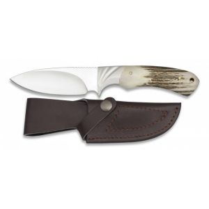 Cuchillo Albainox Caza 32320 con hoja de acero 3Cr13Mov de 10,6 cm y empuñadura de Asta de Ciervo de 12,4 cm.