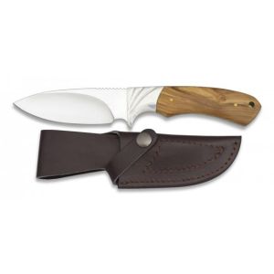 Cuchillo Albainox Caza 32360 con hoja de acero 3Cr13Mov de 10,6 cm y empuñadura de Olivo de 12,4 cm.