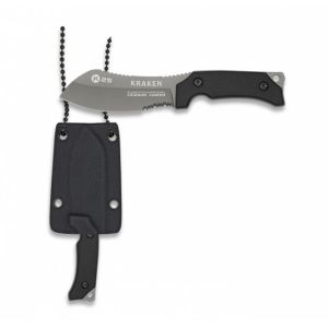Cuchillo Táctico K-25 Kraken 32373 con hoja de acero 7Cr17Mov de 7,2 cm y empuñadura de g-10 / Negro de 6,8 cm.