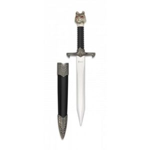 Cuchillo Decoración Tole10 32393 con hoja de acero 3Cr13Mov de 16,7 cm y empuñadura de Zamak - ABS / Negro de 11,4 cm.
