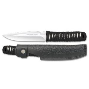 Cuchillo TOKISU con funda de piel. Hoja de 15,5 cm