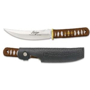 Cuchillo TOKISU funda piel CNC encordado