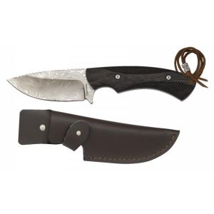 Cuchillo de Caza Albainox 32613 con hoja de acero 3Cr13Mov de 9,5 cm y empuñadura de Madera Wengué / CNC de 12,8 cm.