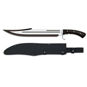 Cuchillo Albainox 32650 con hoja de acero 3Cr13Mov de 43 cm y empuñadura de estamina negra de 17 cm.