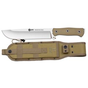 Cuchillo Táctico K-25 32670 con hoja de acero 7Cr17Mov de 22 cm y empuñadura de G10/Verde de 14,5 cm.
