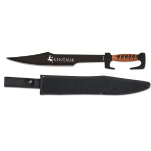 Machete Albainox Centaur 32683 con hoja de acero 3Cr13Mov de 45,5 cm y empuñadura de Acero Negro Encordado Polipiel de 18 cm.