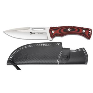 Cuchillo K-25 32684 con hoja de acero 7Cr13MoV de 15 cm y empuñadura de G10/Wengue Verde de 13,5 cm.
