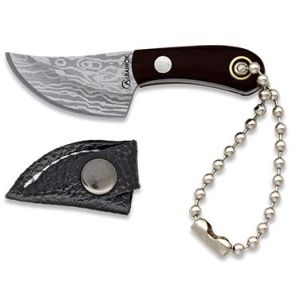 Cuchillo Llavero Albainox 32713 con hoja de acero 3Cr13Mov de 2,8 cm y empuñadura de estamina negra de 2,6 cm.