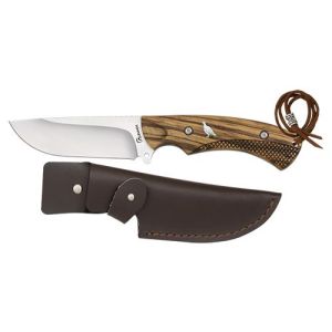 Cuchillo de Caza Albainox Perdiz 32800 con hoja de acero 3Cr13Mov de 10,5 cm y empuñadura de Zebra de 12,8 cm.