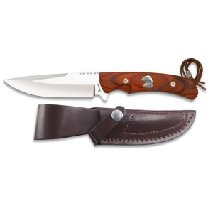 Cuchillo Albainox Perdiz 32815 con hoja de acero 3Cr13Mov de 12,3 cm y empuñadura de estamina Decorada CNC de 12,5 cm.