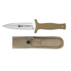 Cuchillo Botero K-25 32822 con hoja de acero 7Cr17Mov de 12,5 cm y empuñadura de Goma/Tan de 11,5 cm.