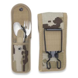 Set Cubiertos Camping Albainox con Funda 33041.