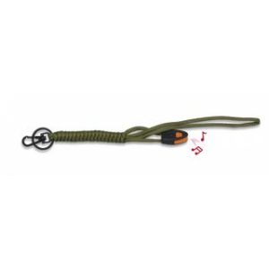 Llavero paracord con silbato Verde