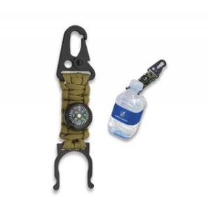 Paracord sujeta botellas con brujula