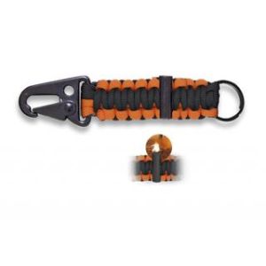 Mini mosqueton con paracord naranja