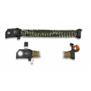 Brazalete paracord/ brujula/silbato/LED