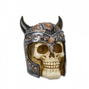 Calavera Casco Vikingo Resina 14 cm 39026 Tole10.