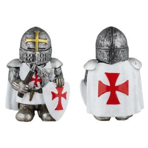 Templario Resina Blanco Hacha10.5x7,3 cm 39449 Tole10.