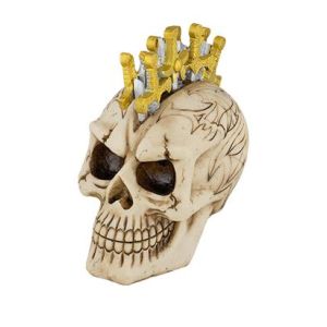 Cabeza Tole10 Resina Calavera Espadas 11 cm 39470.